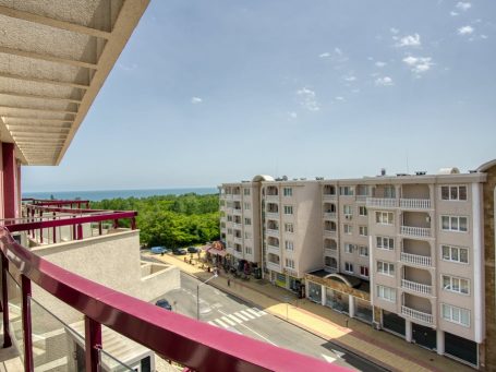 Id 56 Гледка от тераса на двустаен апартамент за продажба в Cabana Beach Несебър