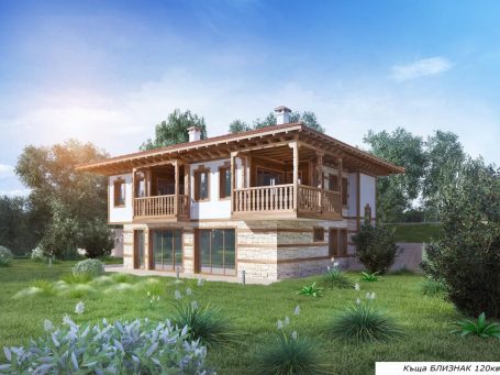 Модел на къщата с площ 120 кв.м. в комплекс Vehid Eco Village - имот за продажба в Свети Влас Id 182